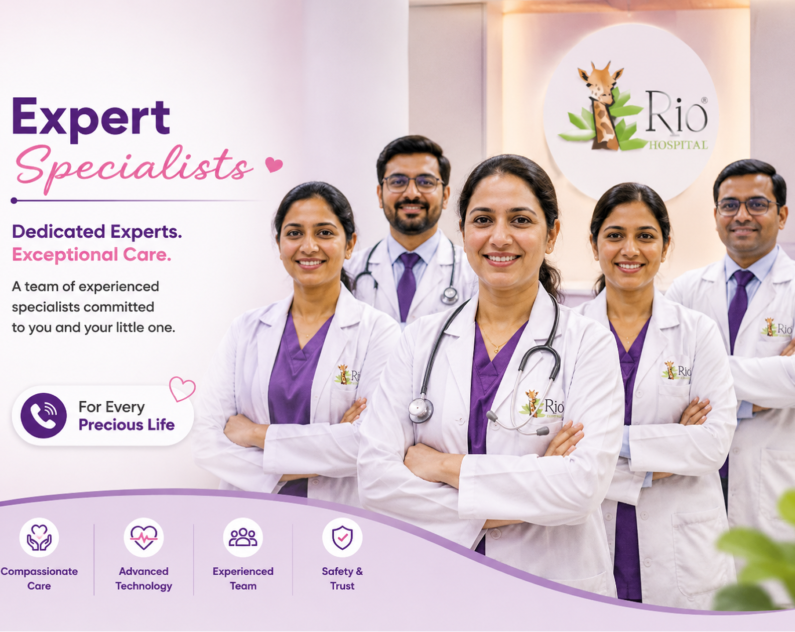 Paediatric specialist consulting a child and parent